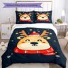 3pcs Christmas Reindeer Bedding Set Duvet Cover Closure Includes 1 Duvet Cover & 2 Pillowcases, Soft and Comfortable for All Seasons.