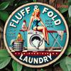 D Flat Pc Vintage Laundry Room Metal Wall Decor  Retro Laundry Machine  Detergent Design with Drop Your Pants Here Text