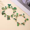 Brățară Shamrock St. Bijuterii Irlandeze Margele de Ziua Sfântului Patrick cu Mărgele de Sticlă și Brelocuri Brățară Amuletă Norocoasă pentru Sărbători Festive Trifoi Elastic
