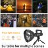 Rechargeable Spotlight Flashlight 4 Modes LED Super Bright Searchlight IPX5 Water Resistant Work Lights for Hiking