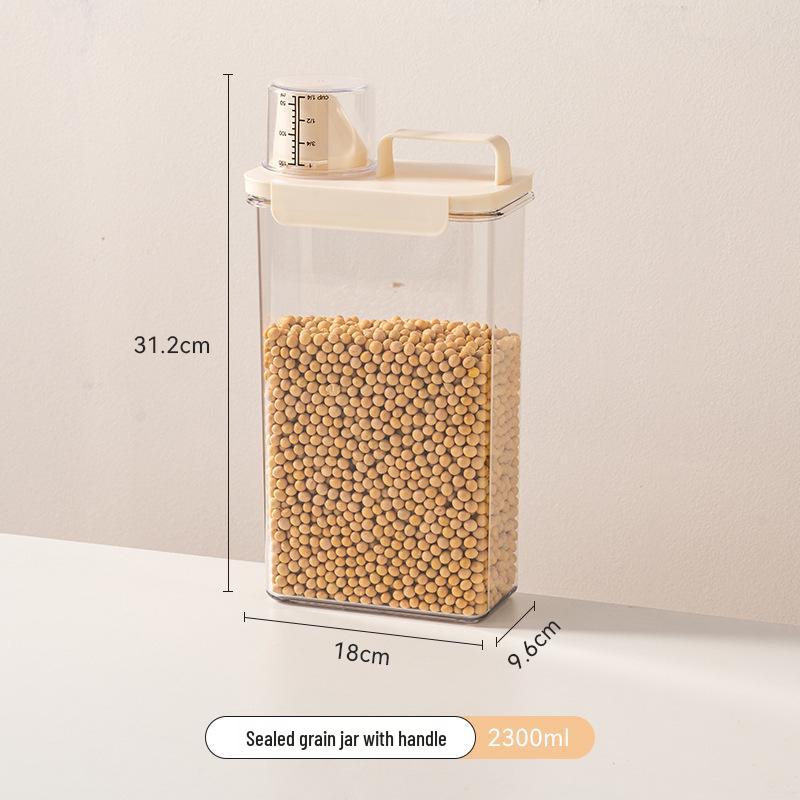 Press-Type Airtight Kitchen Container for Cereal & Grain Storage