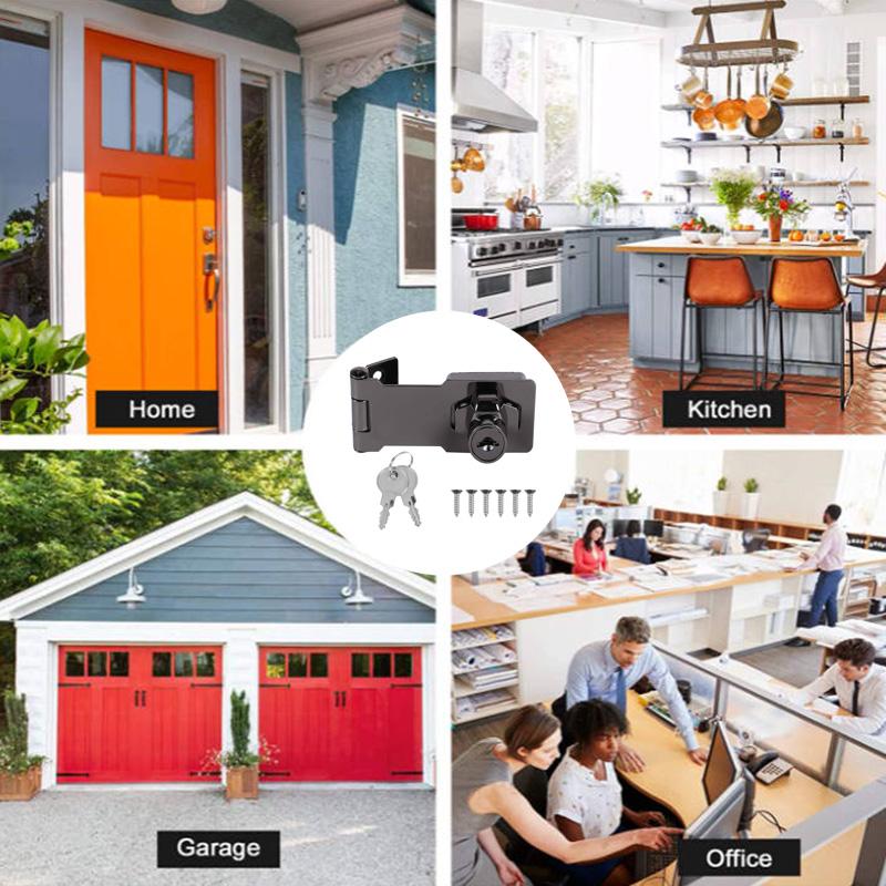 Zăvor cu cheie Zăvor de securitate Blocare ușă Zăvor poartă Buton rotativ Zăvoare cu cheie Zăvor rezistent Zăvor cu ochet cu încuietoare integrată