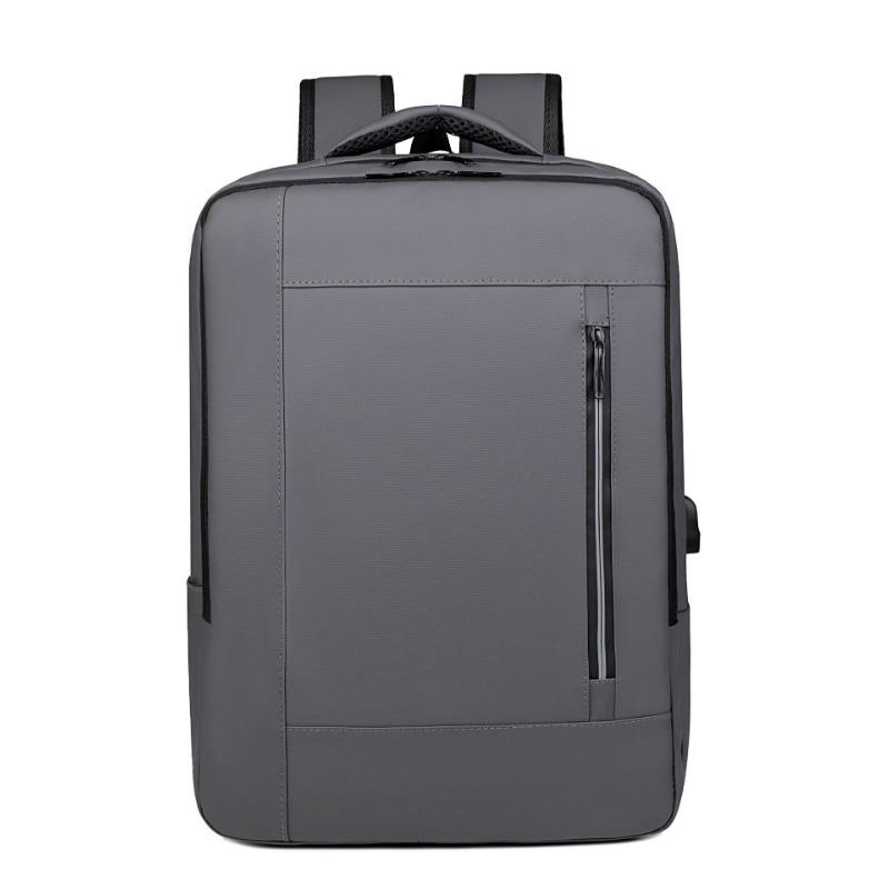 

Multifunctional Backpack Large Capacity Commuting Versatile Computer Backpack Solid Color Multi-layer Set Travel Backpack серый