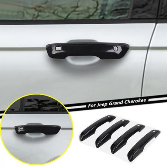 Car Door Handle Trim Cover For Jeep Grand Cherokee 22-24 Accessories Gloss Black