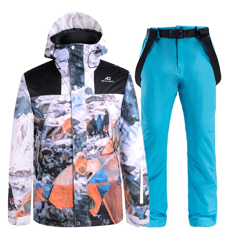Unisex Winter Ski Suit: Windproof, Waterproof, Warm, Thickened Jacket and Pants for Snowboard and Alpine Skiing
