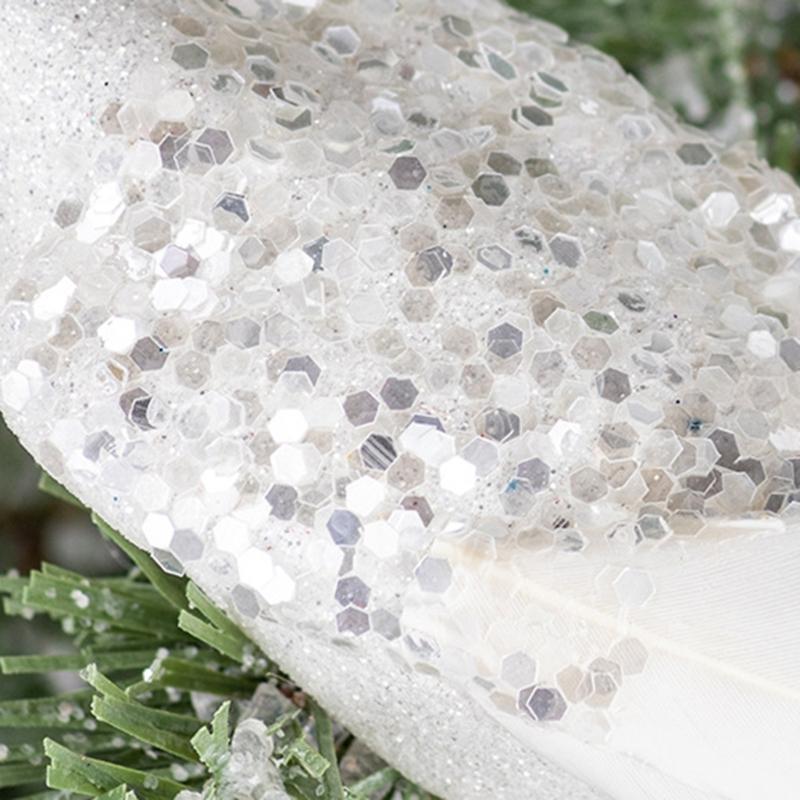 Christmas Tree Toppers Simulated Three-dimensional Peacocks with Long Tail Hanging Pendant Decoration New Year Ornaments