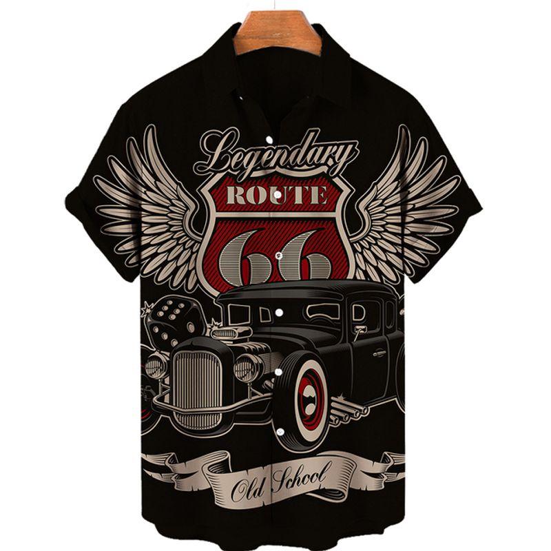 

Рубашки для мужчин Ретро рубашка с коротким рукавом Мужская рубашка Ретро рубашка с коротким рукавом OFSM-00736 European size 5XL