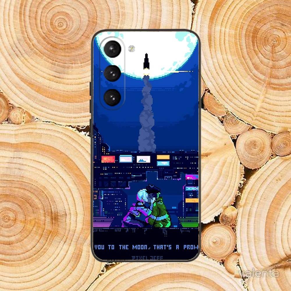 C-Cyberpunk Cool E-Edgerunners Phone Case For Samsung Galaxy A 91,80,73,72,71,53,52,51,22,5G Soft Black Cover Samsung a80