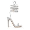Fashion Sexy Open Toe Slim High Heels Shoes Womens Rome Pumps Ankle Bamd Cross Strap Stiletto Sandals Wedding Banquet Shoe