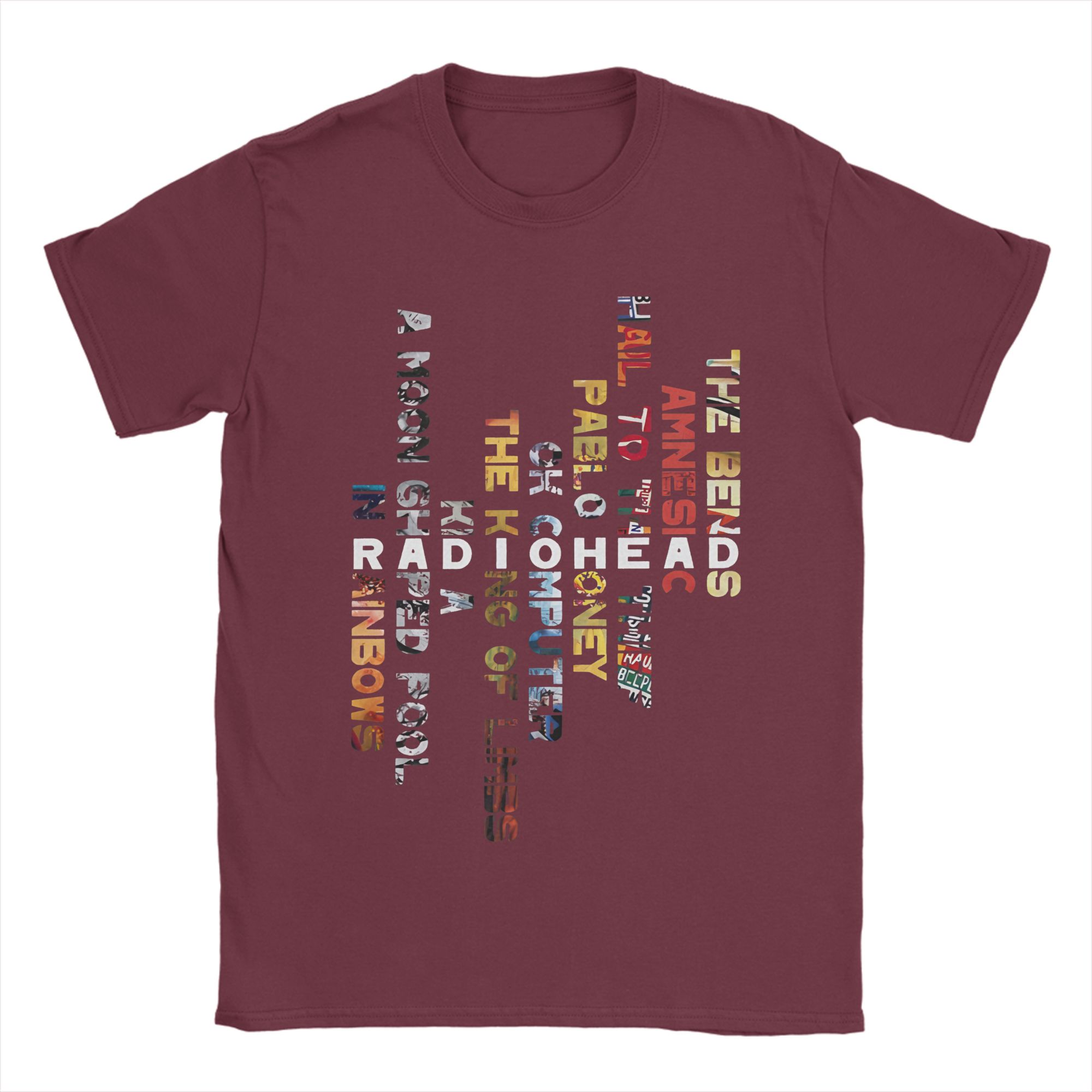 

Футболки Radioheads In Rainbows для чоловіків З чистої бавовни Винтажні футболки З круглим вирізом Футболки З коротким рукавом Одяг Літо M