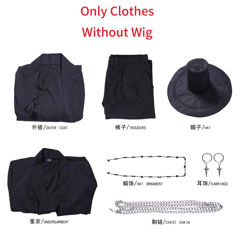 Kostým lovce démonů Saja Boys Cosplay Kostým Scénické vystoupení Černé oblečení s kloboukem Mystery Abby Jinu Role Play Halloweenské kostýmy