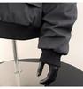 Stilvolle Herren-Kapuzenjacke aus gewaschenem PU-Leder - Robust, Fake-Zweiteiler-Silhouette, Maillard-Farbe.