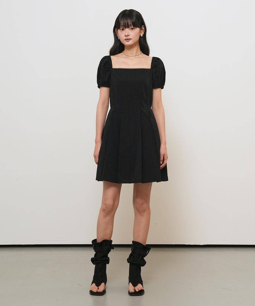 GENERALIDEA Square Neck Puff Mini Dress [Black] / Gf2Lop523