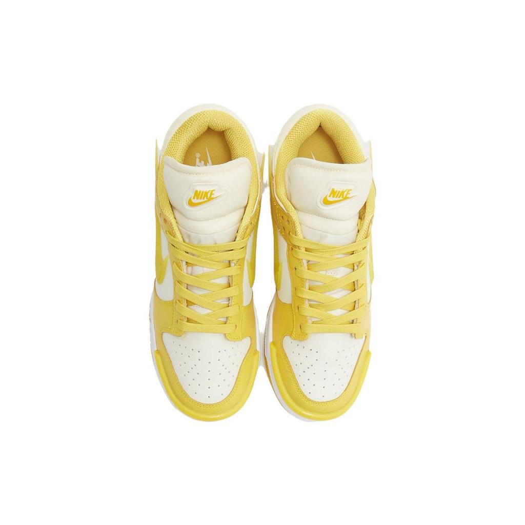 Nike Womens Dunk Low Twist Vivid Sulfur Women Sneakers Yellow Coconut-Milk White DZ2794-100