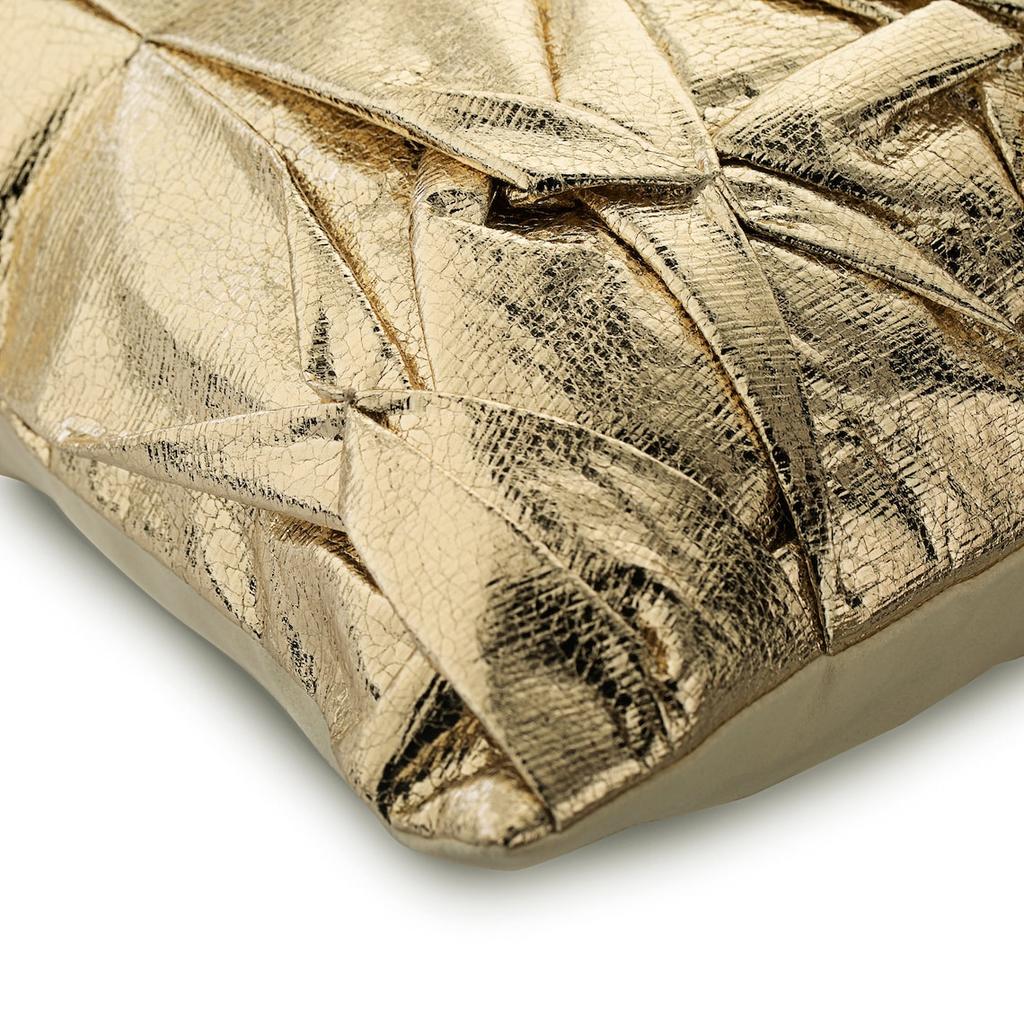 The HomeCentric Custom Gold Toss Pillows Couch-Kissenbezüge aus Kunstleder und Wildleder, Biesen und strukturiertes, einfarbiges Muster – atemberaubendes Gold