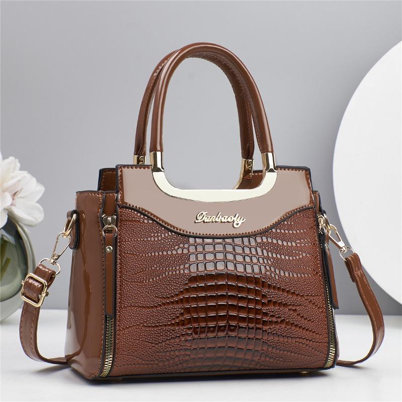 

Classic Crocodile Pattern Women S Handbag Fashion New Casual Shoulder Bag Korean Version Trendy Crossbody Bag Commuting Tote Bag 25x12x19cm