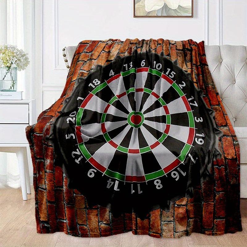 Dartboard Pattern Collection digital-printed polyester Bedroom velvet flannel cover blanket Fleece sofa cover blankets for beds