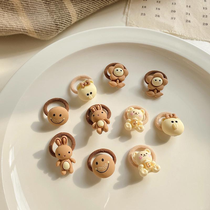 Mléčná káva čelenka do vlasů: Bezpoškození, vysoce elastická mašle čelenka pro dívky, miminka a děti - stylový vlasový doplněk.