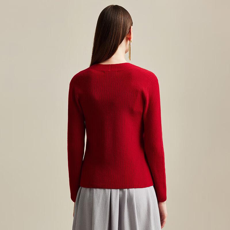 Zhaojun Women's Premium V-Neck Cashmere Sweater