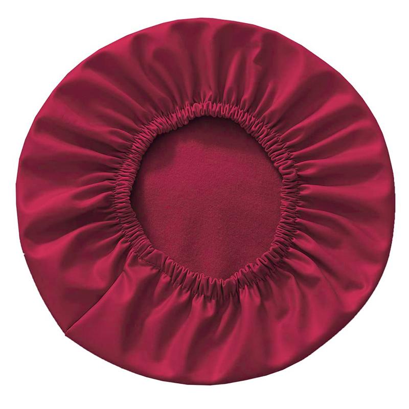 

Водонепроникний Круглий Чохол для Табурету зі Штучної Шкіри Еластичні Чохли для Барного Стільця Всеохоплюючий Чохол для Стільця з Можливістю Обертання Домашній Декор для Готелю 3PCS вина червоного кольору