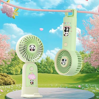 Yeni Handldhe Elektrikli Vantilatör Sakura Panda Sevimli Tasarım 3 Hızlı Şarj Edilebilir Taşınabilir Yaz Temel Ürünleri Dış Mekan Günlük Kullanım