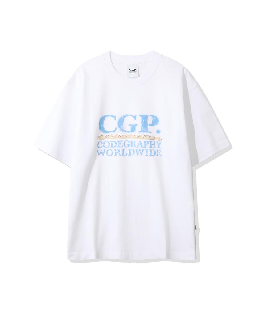 CGP Square Logo Picnic Short Sleeve T-Shirt - White