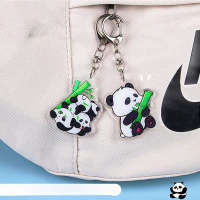 Sevimli Karikatür Panda Anahtarlık Çanta Kolye Akrilik Bebek Araba Anahtarlık Festival Dekorasyon Panda Aksesuarları