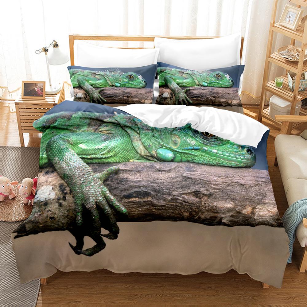 3D The Iguan Bedding Sets Duvet Cover Set With Pillowcase Twin Full Queen King Bedclothes Bed Linen
