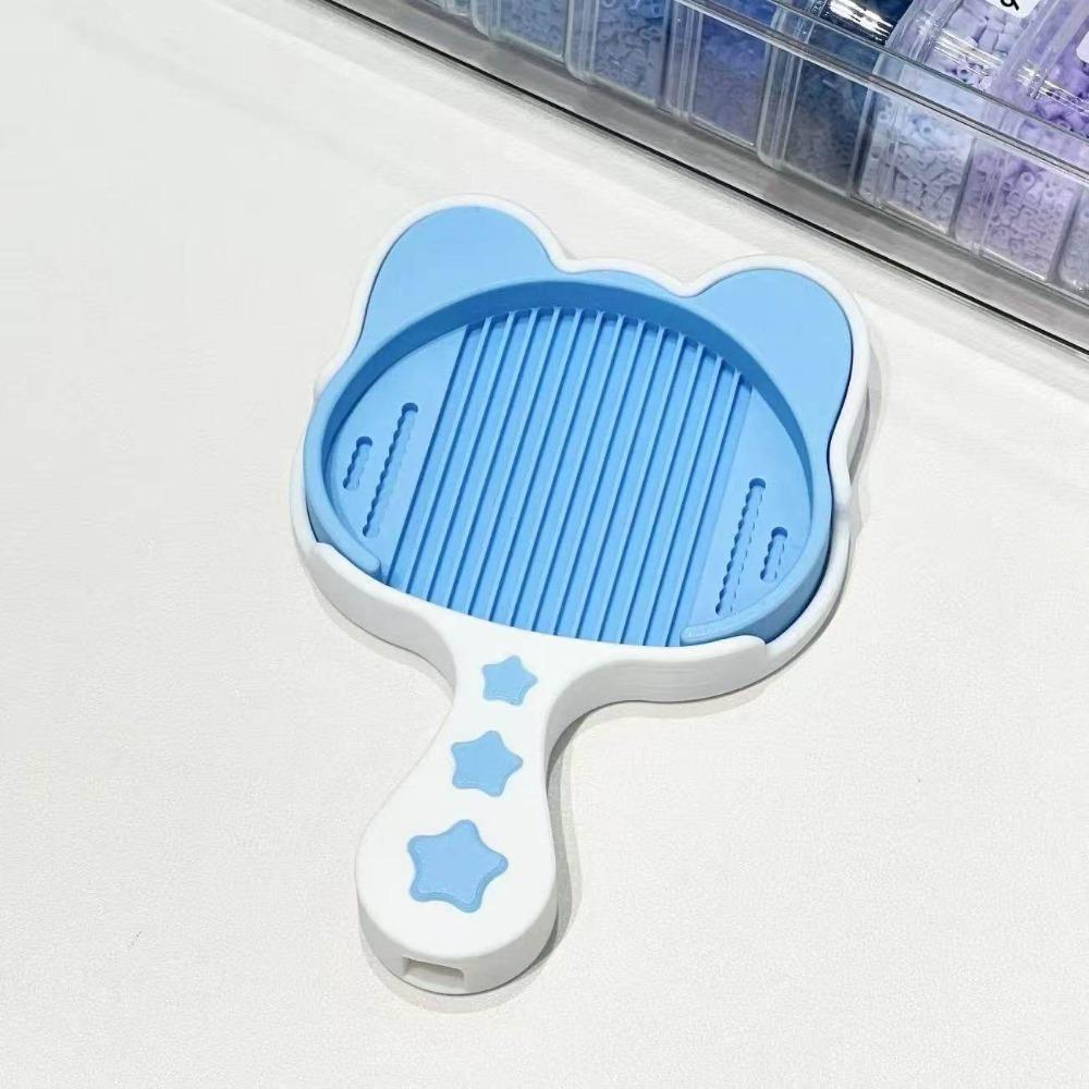 

DIY Handmade 2.6mm Fuse Beads Aligner Tray Plastic Beads Beading Tool Kit Iron Bead Blue white