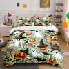 Halloween Party Decorative Set Bedding Set with 1 Duvet Cover 2 Pillowcases Single Double King Queen, Gift