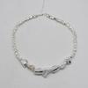 Baroque Silver Irregular Broken Silver Beaded Necklace Female Alien Gravel Light Luxury Premium Sense Clavicle Neck Chain