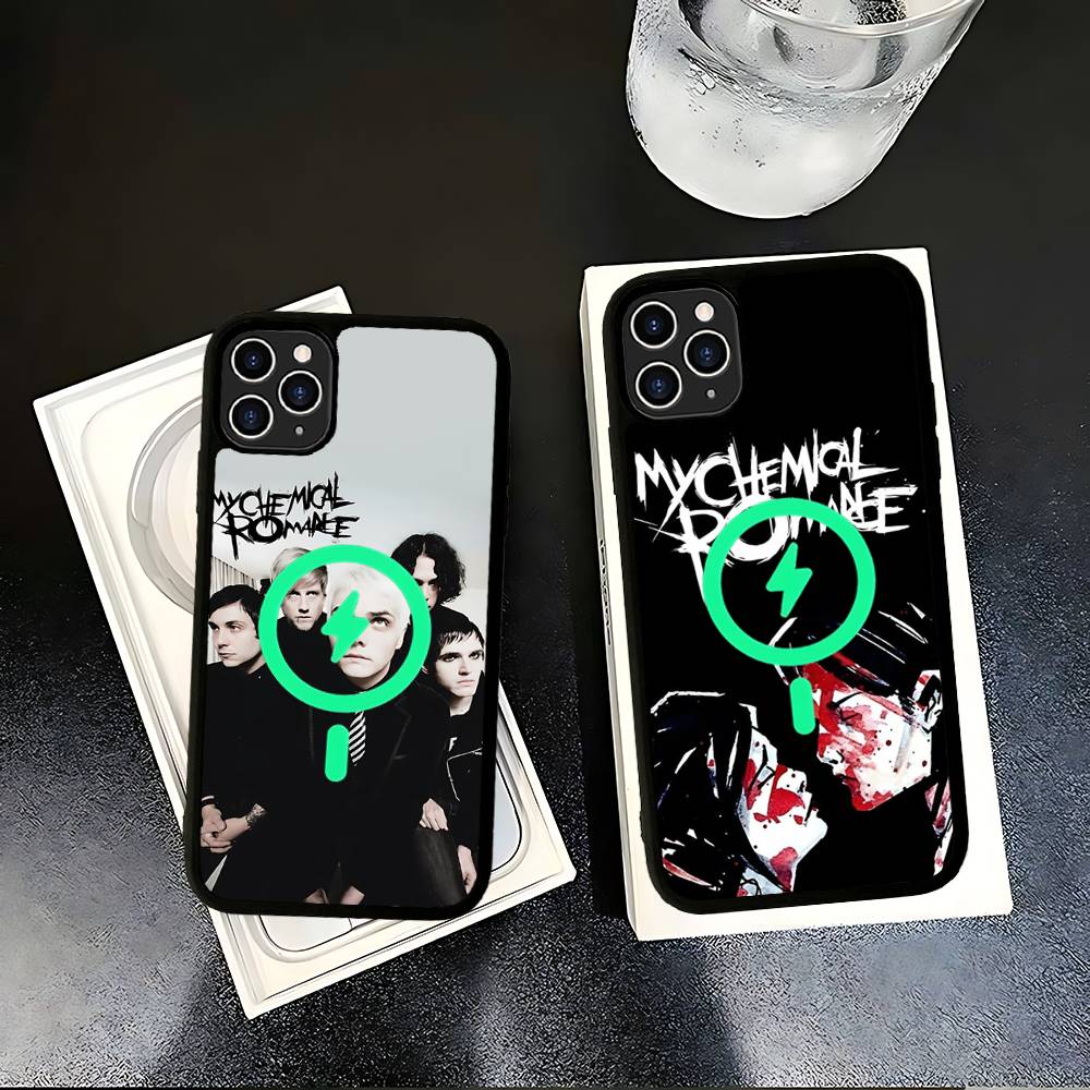 My Chemical Romance Rockband Magnetische Hülle Für IPhone 17 16 14 13 12 11 15 Pro Max Plus Kabelloses Laden Handyhülle