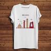 China City Landmark and Skyline Funny T-shirt Men Summer White T Shirt Beijing Shenzhen Tianjin