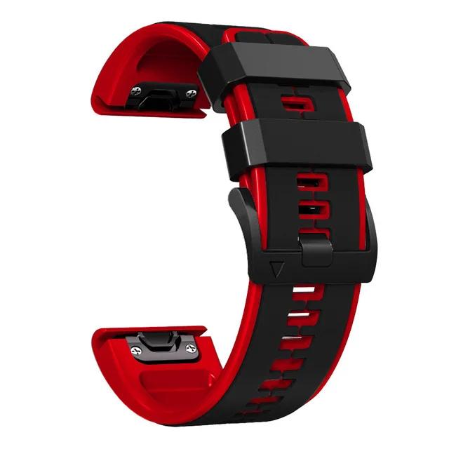 For Garmin Fenix 7X 7 Pro 6 6X Pro 5X 5 Plus Sapphire Solar Watch Strap Bracelet Quick Release 26mm 22mm Silicone Band Wristband