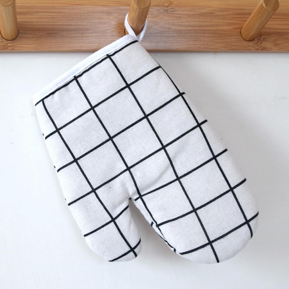 1PC gray single cotton and linen baking microwave oven heat-resistant gloves, heat-resistant kitchen insulation