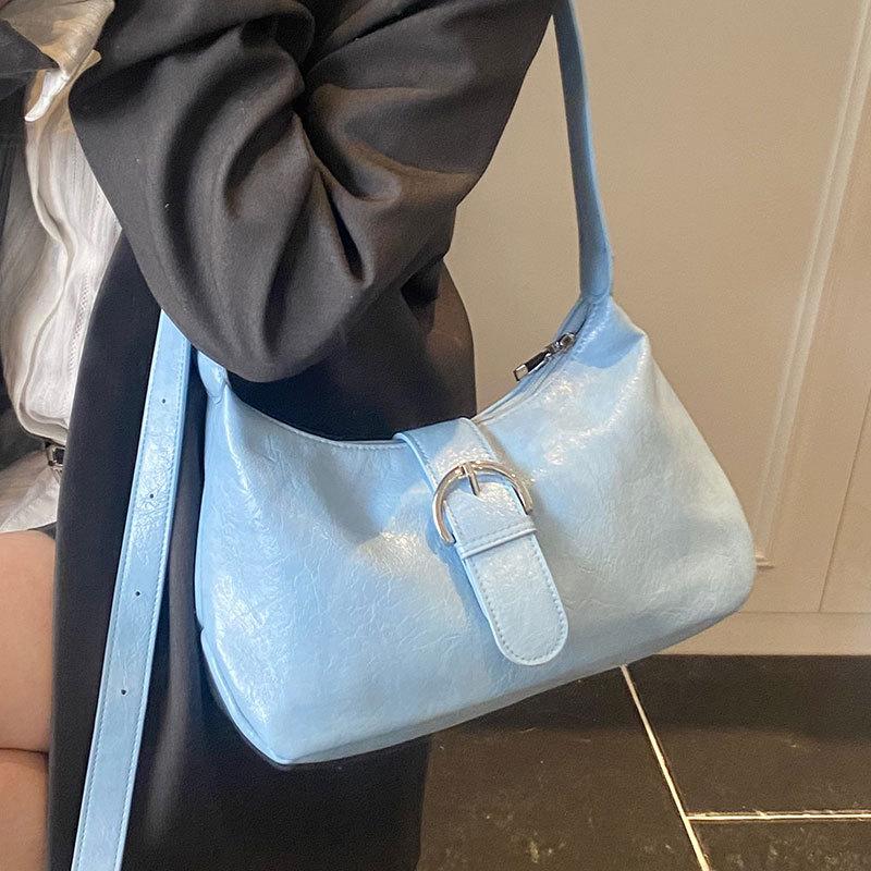 This Year's Popular Simple Ou Ruofeng Niche Design Hobo Bag Hong Kong Style Fashionable Leisure Commuting Versatile Messenger Bag Women