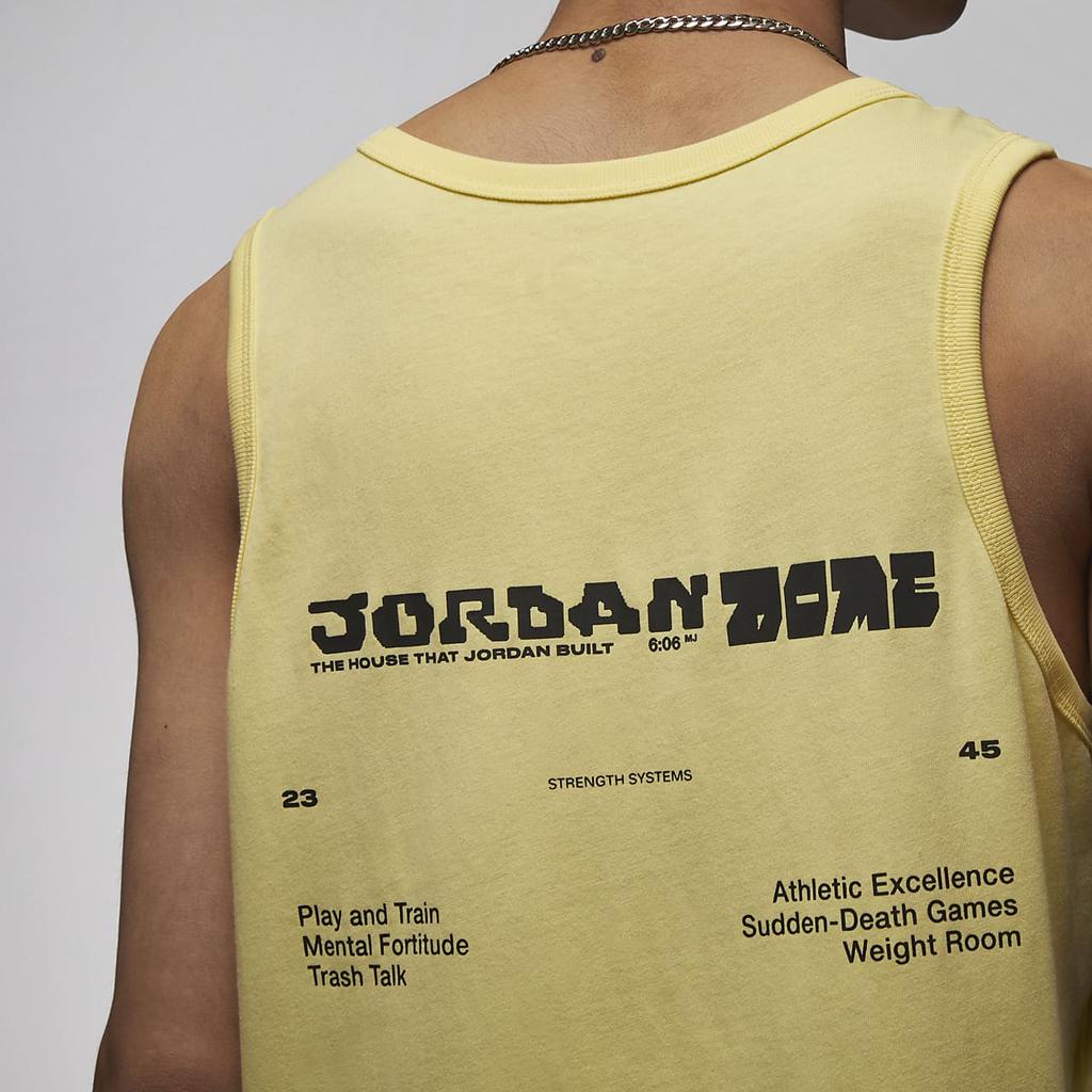 Jordan Sports Letter Print Casual Tank Top Men Tops Light-Lemon-Yellow DX9606-706