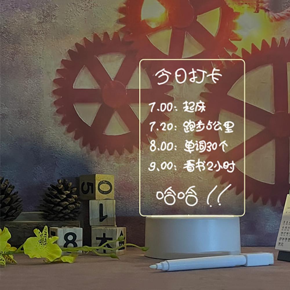 Note Board Led Night USB Message Board Light With Pen For Gift Decor Take Down Notes And Light Up Your Space