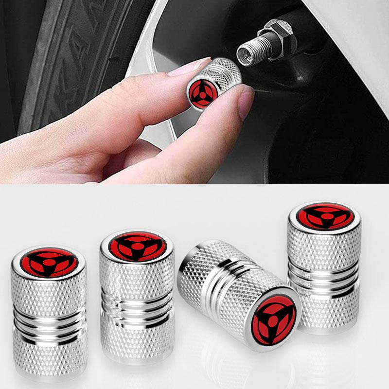 4pcs Universal DIY Anime Sticker Car Wheel Tire Stem Air Valve Caps Covers Accessories For Cars Automobiles Motorcycles Trucks Bike