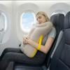 Inflatable Travel Pillow with Adjustable Neck Support - Ergonomic Design for Airplane And Car Durable Polyester