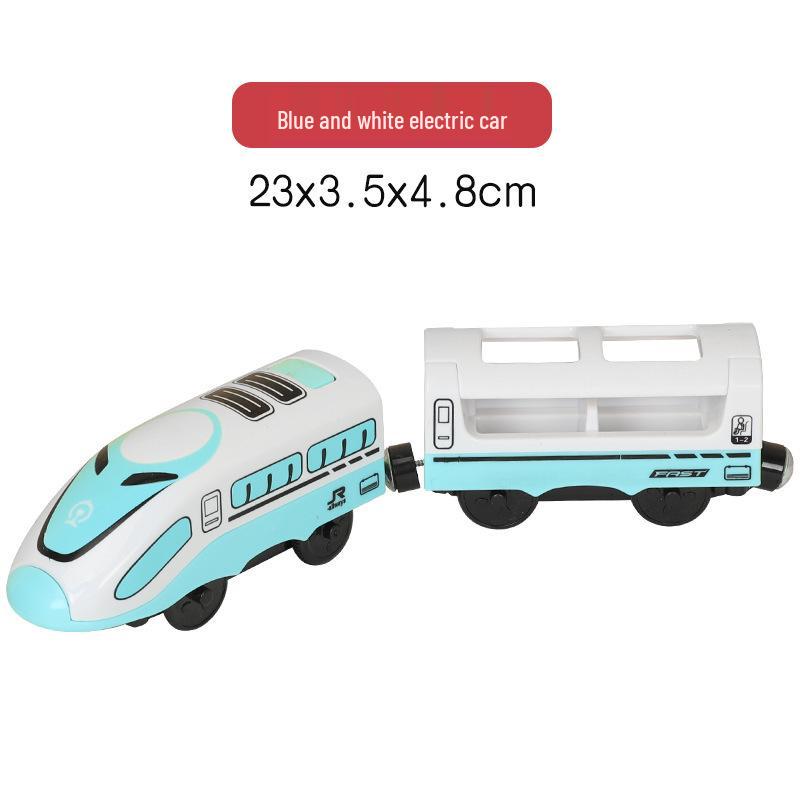 Magnetic Electric Train Engine Toy for Kids - Compatible with All Wooden Tracks