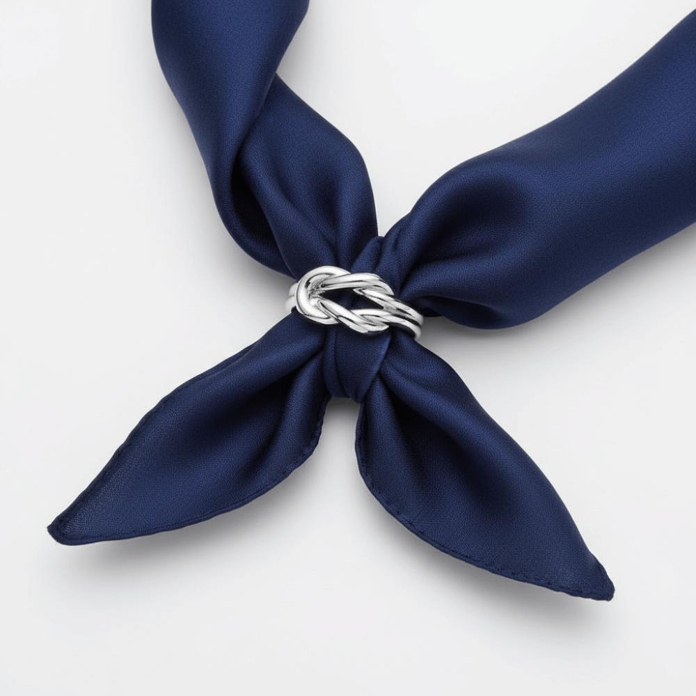 Double Happiness Knot Shawl Rings Clip Solid Color Scarf Accessory Shoulder Decoration