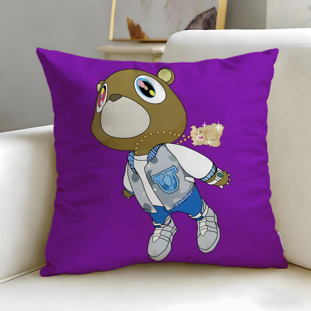 popular rapper Kanye Omari West Cushion Cover Soft EasyWash Pillow Case Versatile for Couch Bed Travel and Office