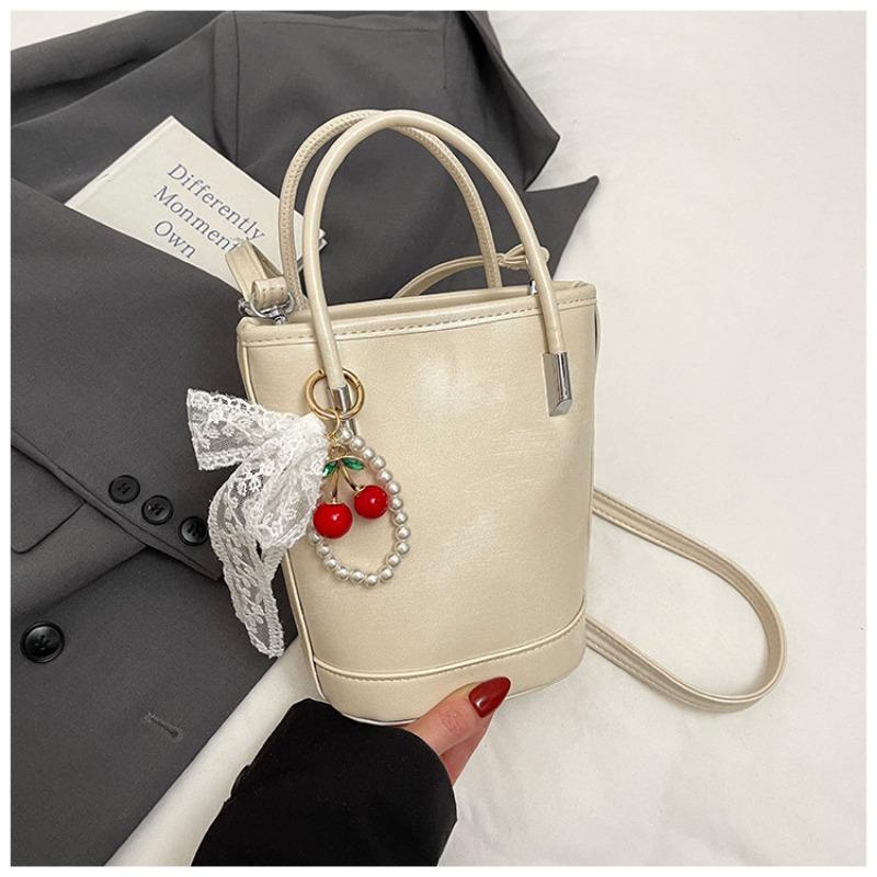Premium hand bag women's new trendy fashion texture shoulder bag crossbody bucket bag