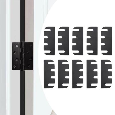 10pcs 4 Inch Door Hinge Shims Sturdy Material Adjustable Hinge Spacer Gasket Smooth Closing Hardware Accessories Door Repair Kit