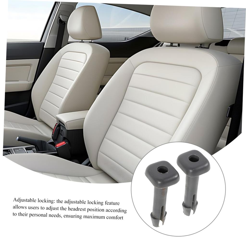 GLEAVI 1 Pair Seat Headrest Guides Repair Headrest Guides Car Headrest Insert Guides Headrest Guide Inserts Plastic Grey