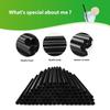 50/100PCS Black Disposable Straws Straight Through Fine Straws Plastic Beverage Tubes That Can Be Reused Coffee Shop Bar Party