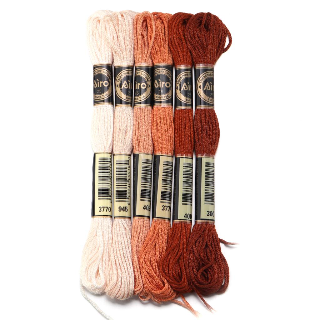 6pcs/lot Colorful Cross Stitch Threads Polyester Embroidery Threads DIY Hand Sewing Knitting Embroidery Supplies Accessories