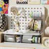 Desktop Acrylic Organizer: Pegboard Drawer Pen Holder and Storage Rack