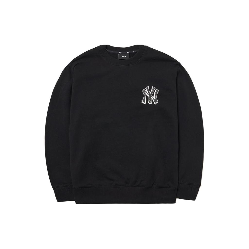 New MLB Base Logo Sweatshirts Unisex Black 3AMTB0121-50BKS